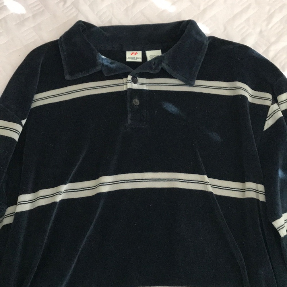 velvet long sleeves polo